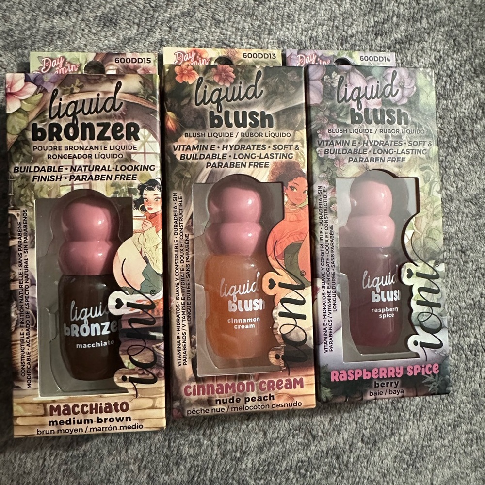 Ioni Liquid Blush and Bronzer Lot of Three Fall Collection